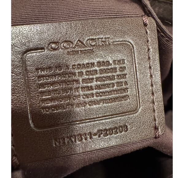 Coach F29208 Shoulder Handbag Tote Pvc All-Over Pattern Light Khaki - Picture 2 of 14